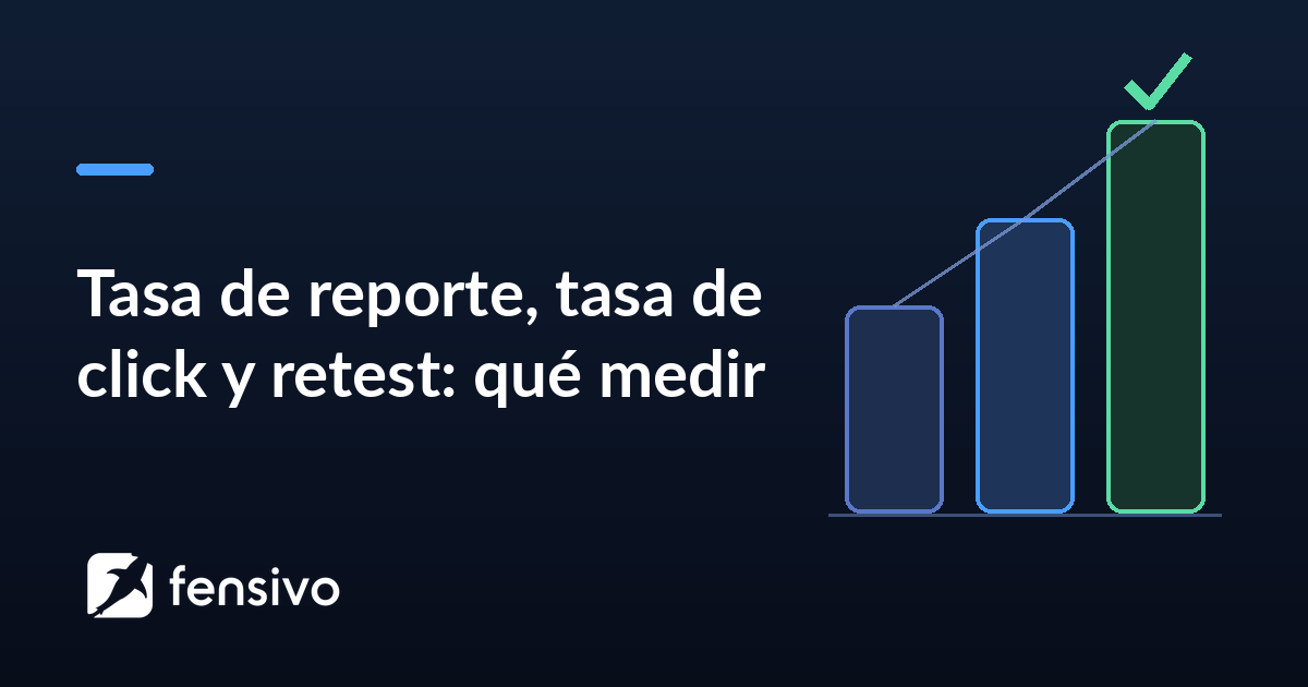 Tasa de reporte, tasa de click y retest: qué medir