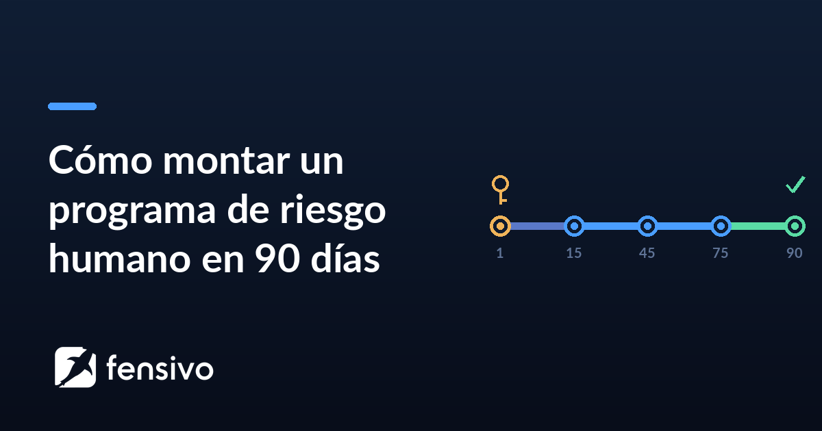 Cómo montar un programa de riesgo humano en 90 días