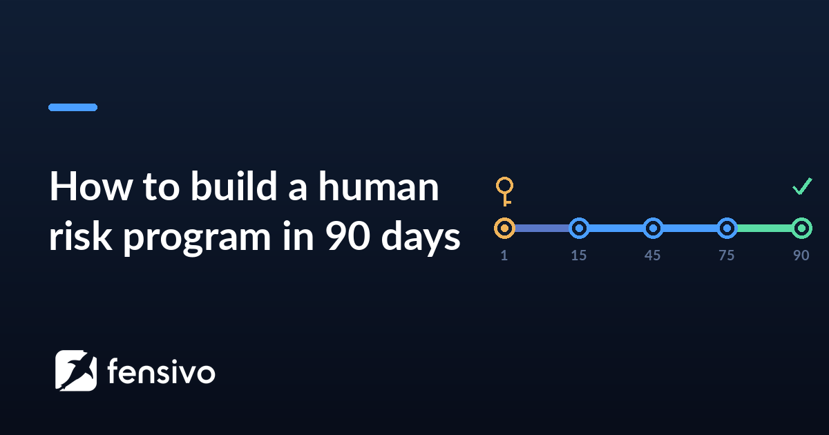 How to build a human risk program in 90 days