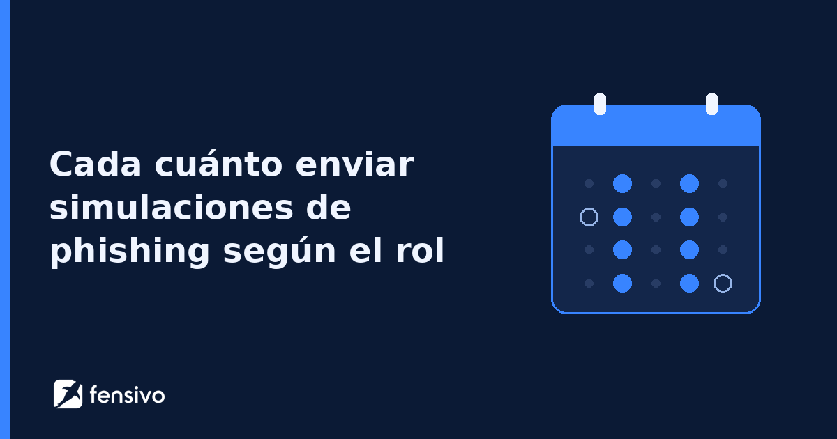 Cada cuánto enviar simulaciones de phishing según el rol