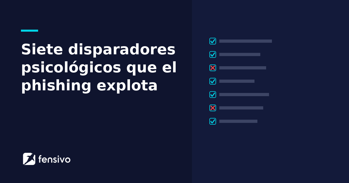 Siete disparadores psicológicos que el phishing explota