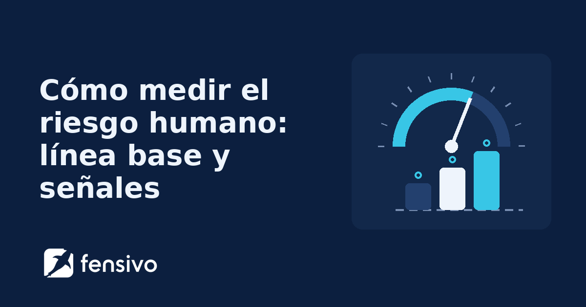 Cómo medir el riesgo humano: línea base y señales